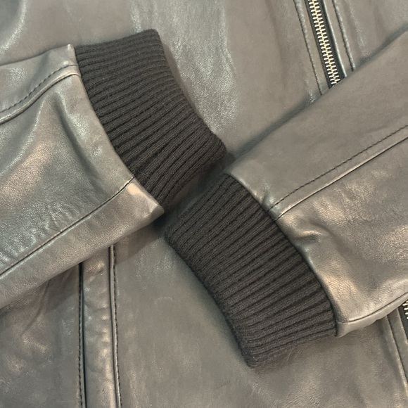 Men’s All Saints Astoria buttery soft lamb leather jacket size medium - Picture 15 of 16